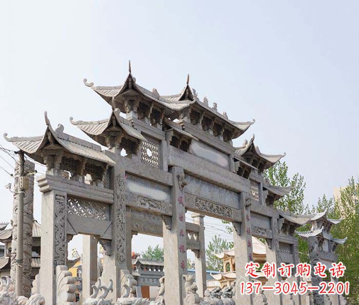 金华特大型五门石雕牌楼