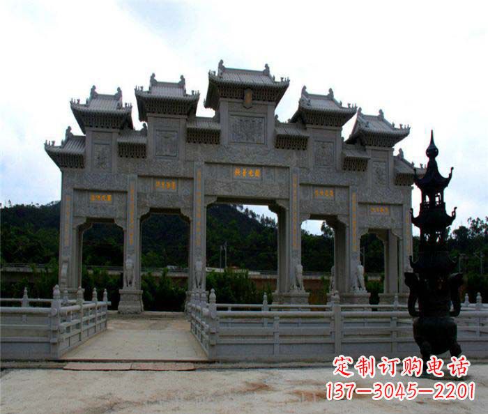 金华精美石雕牌坊雕塑