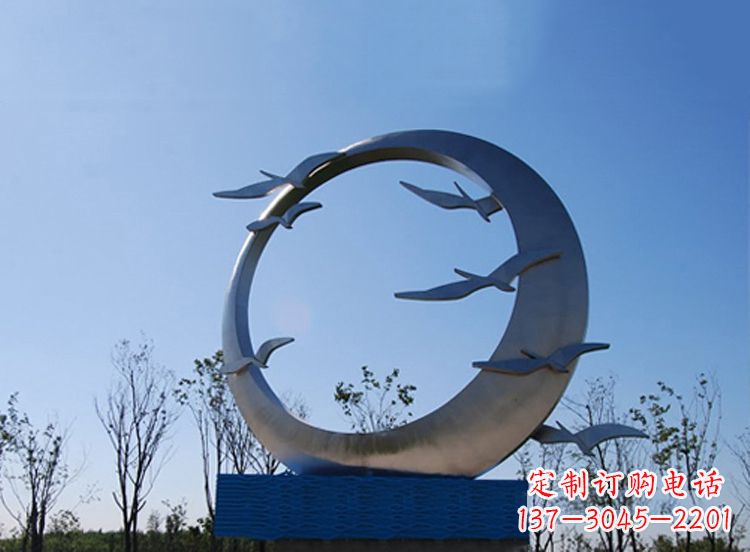 金华大雁不锈钢景观雕塑