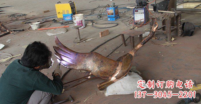 金华大雁公园动物铜雕