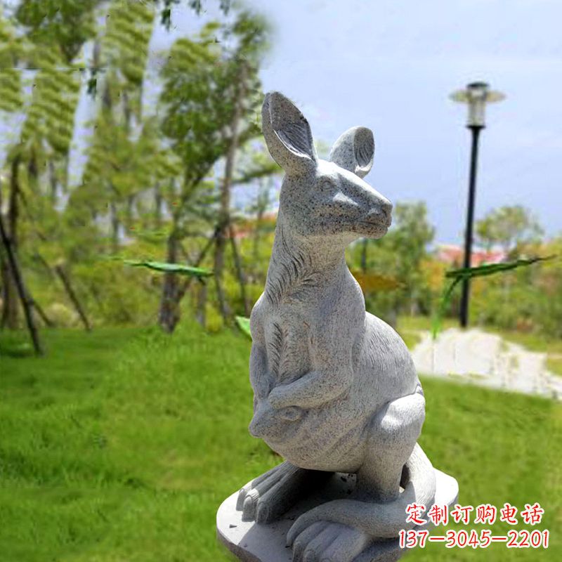 金华袋鼠园林石雕摆件