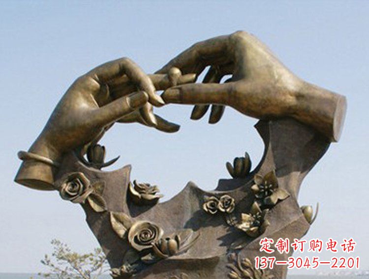 金华戴戒指的手铜雕