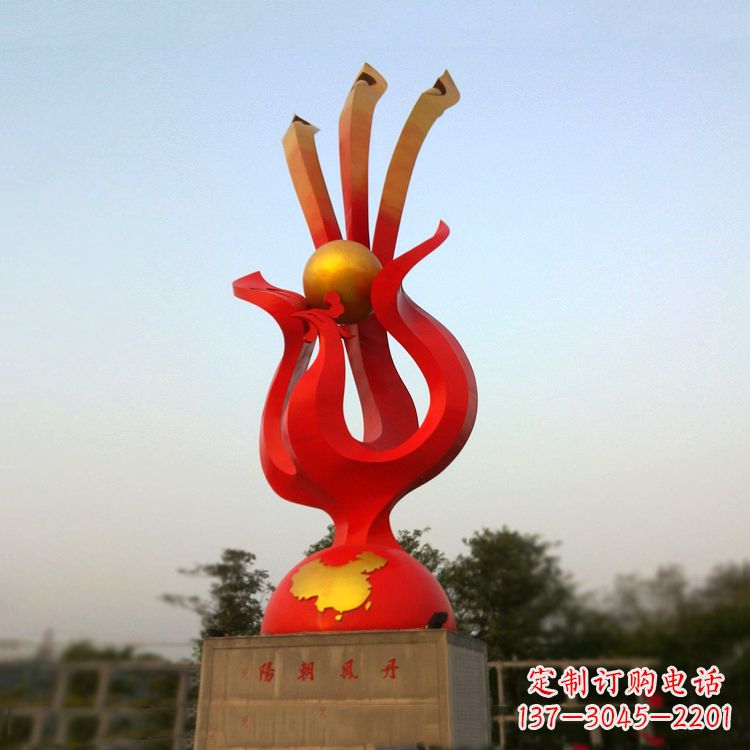 金华精美不锈钢凤凰雕塑