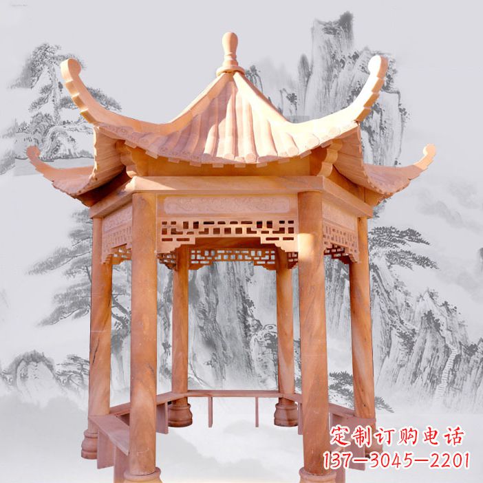 金华单层大理石凉亭