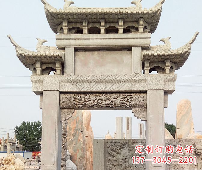 金华特色大理石牌坊石雕