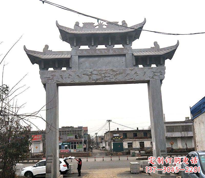 金华精美大理石牌坊石雕