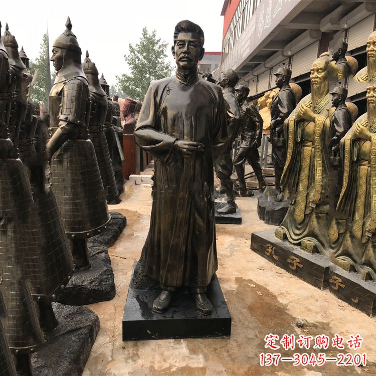 金华当代大文豪鲁迅先生仿铜雕塑