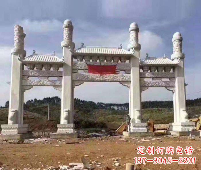 金华 道路大理石牌坊雕塑
