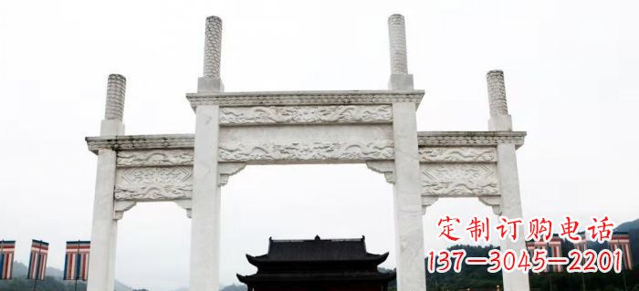 金华领雕塑-定制道路牌坊雕塑