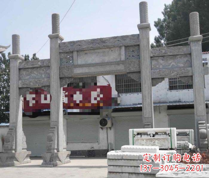 金华领雕塑 | 专业定制道路大理石牌坊雕塑