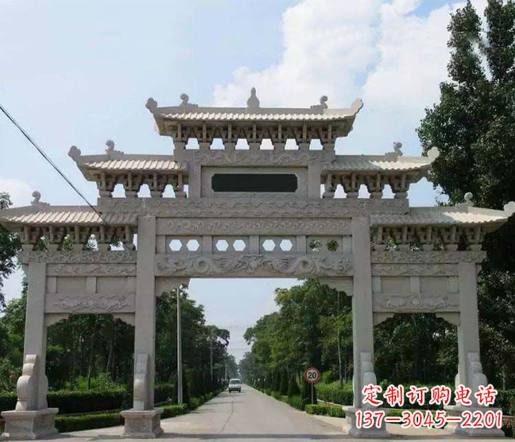 金华定制牌坊雕塑,传承中国传统文化