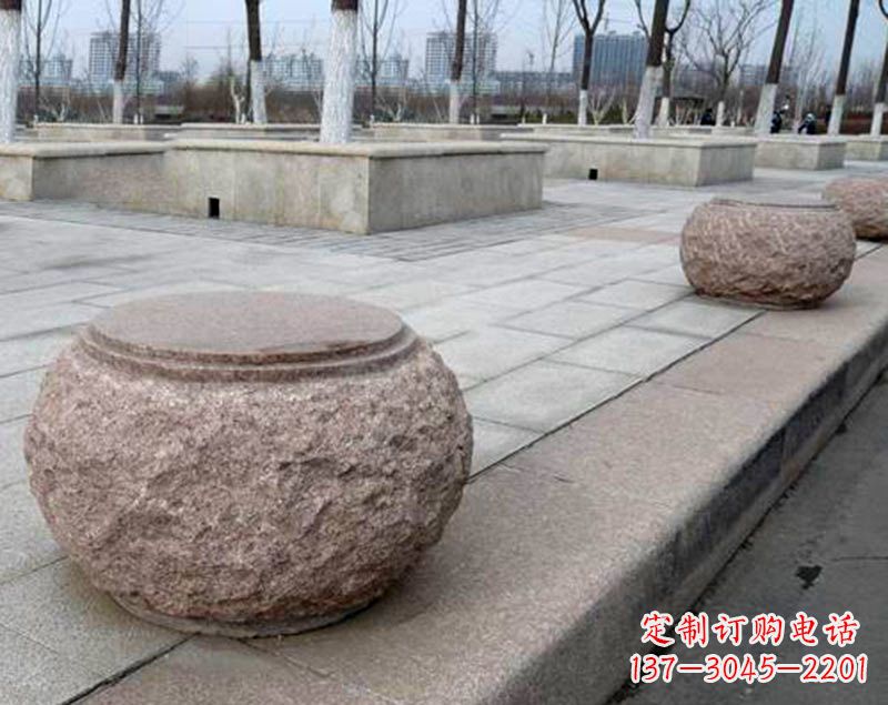 金华灯笼型公园广场装饰石球