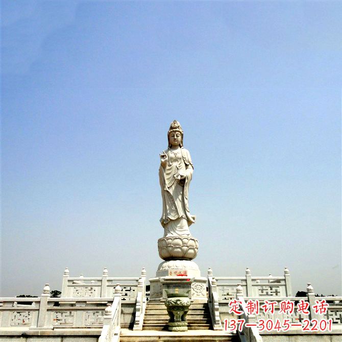 金华滴水观音大型石雕-景区宗教佛像景观雕塑