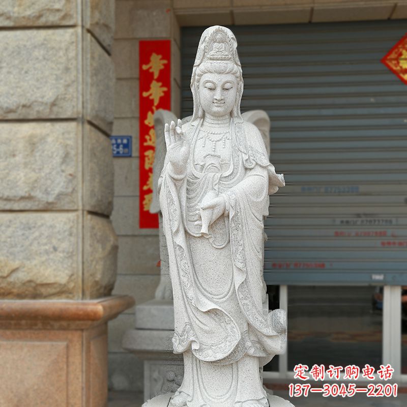 金华滴水观音青石佛像雕塑