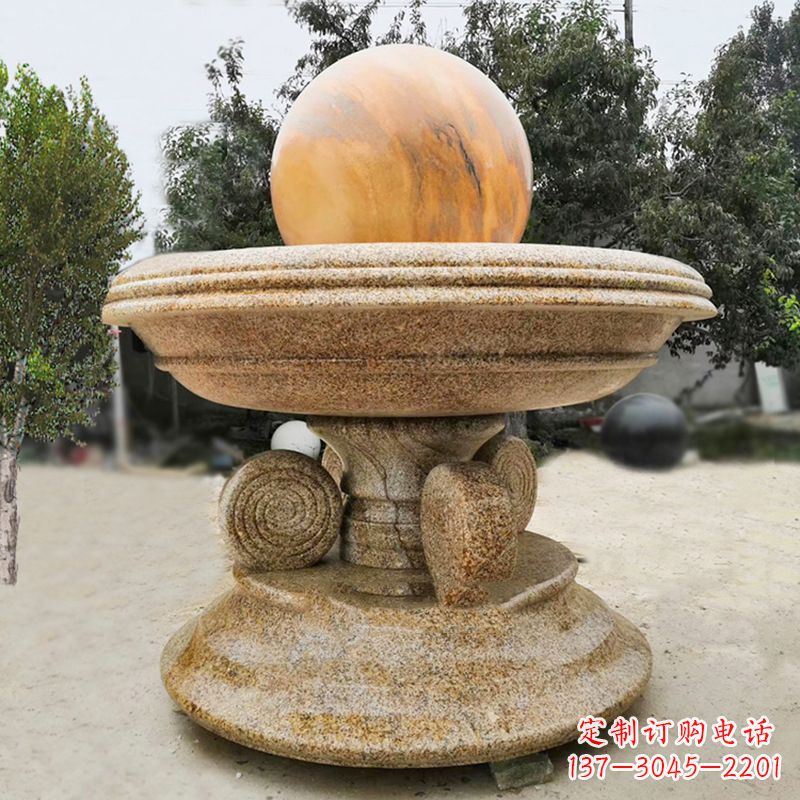 金华中领雕塑最具创意的电动风水球雕塑