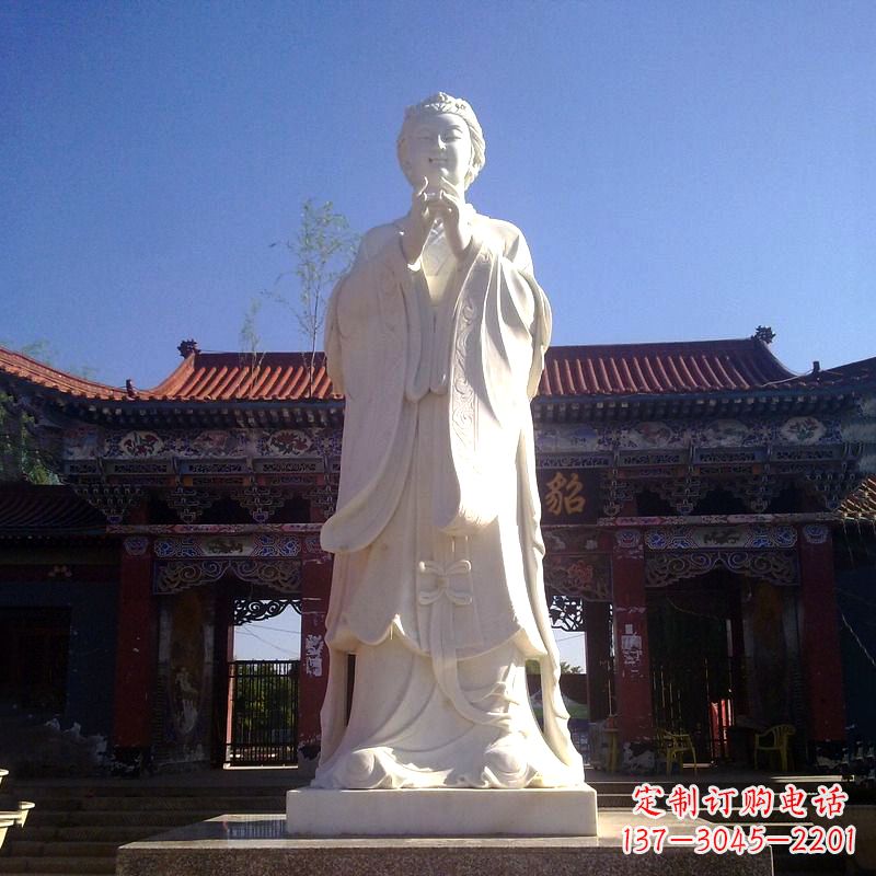 金华以貂蝉为灵感的汉白玉石雕像