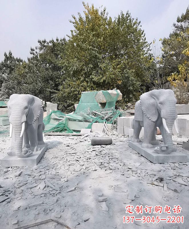 金华优雅精美大象石雕
