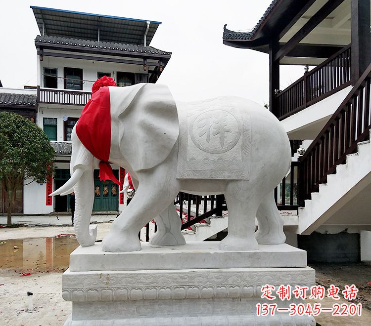 金华雕石雕大象