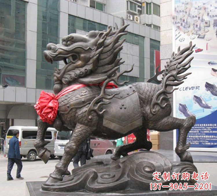 金华铜雕大型麒麟雕塑