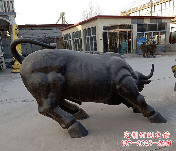 金华动物牛铜雕塑 (2)