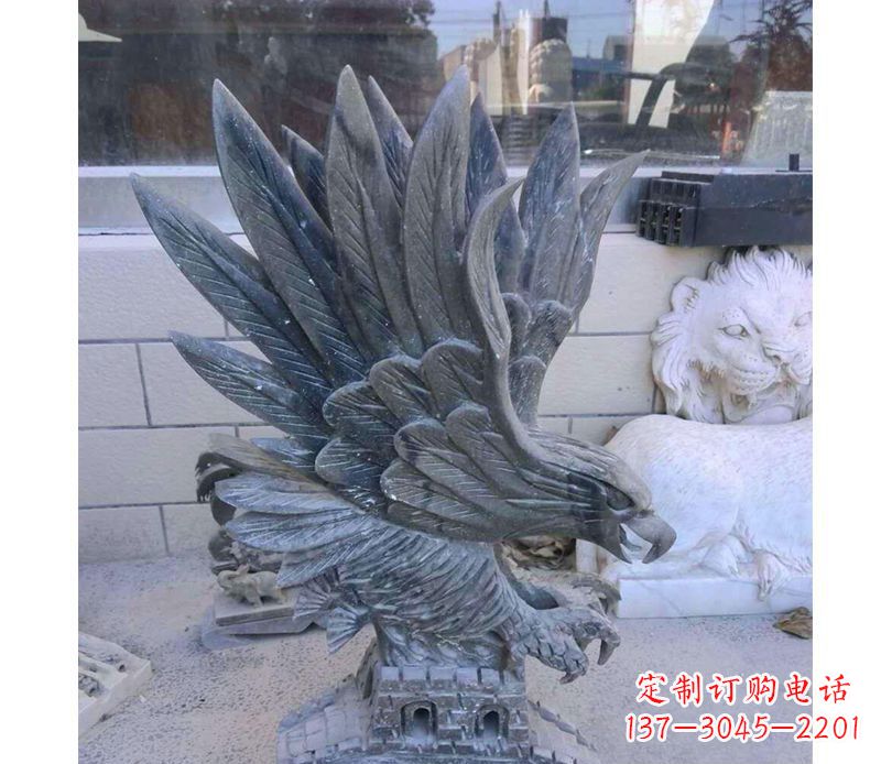 金华精致雄鹰石雕,令您的空间瞩目耀眼
