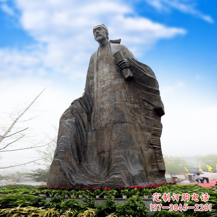 金华中领雕塑-大型景区景点历史名人杜甫雕像