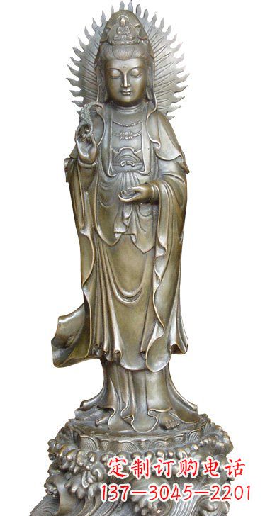 金华渡海观音铜雕