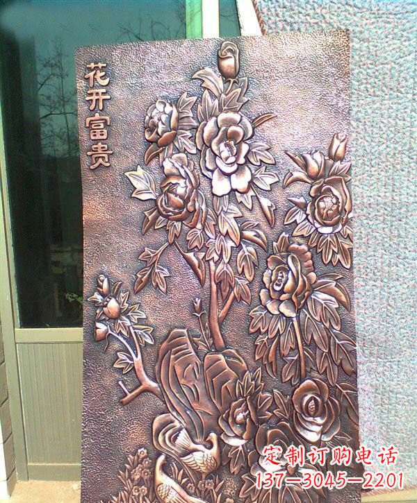 金华锻铜牡丹雕塑
