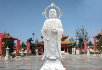 金华大理石地藏菩萨雕塑象征佛法的传承