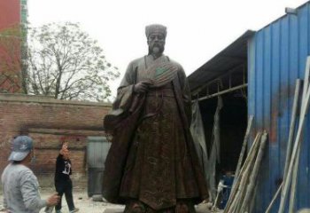 金华典雅大型立式诸葛亮铜雕