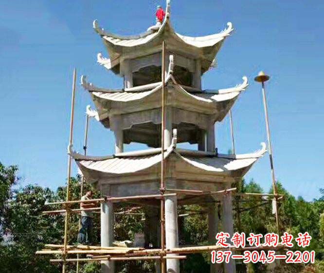 金华精美古典凉亭石雕
