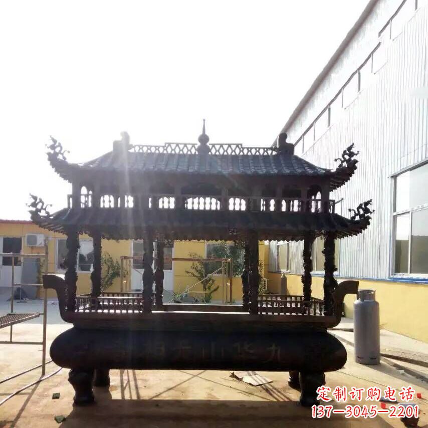 金华多层铜香炉