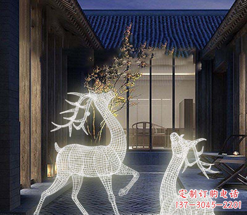金华发光精致梅花鹿雕塑