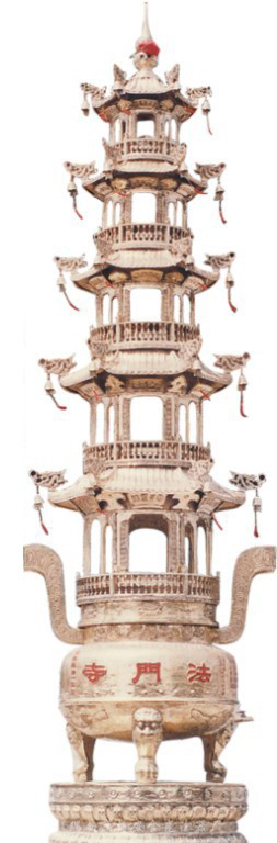 金华传统工艺艺术精品法门寺铜香炉雕塑