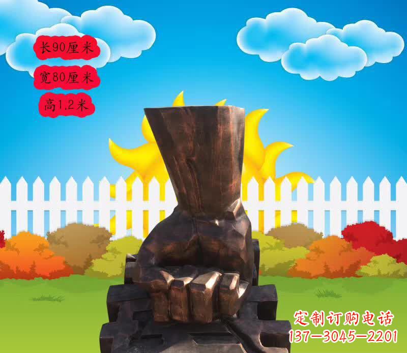 金华法治拳头铜雕