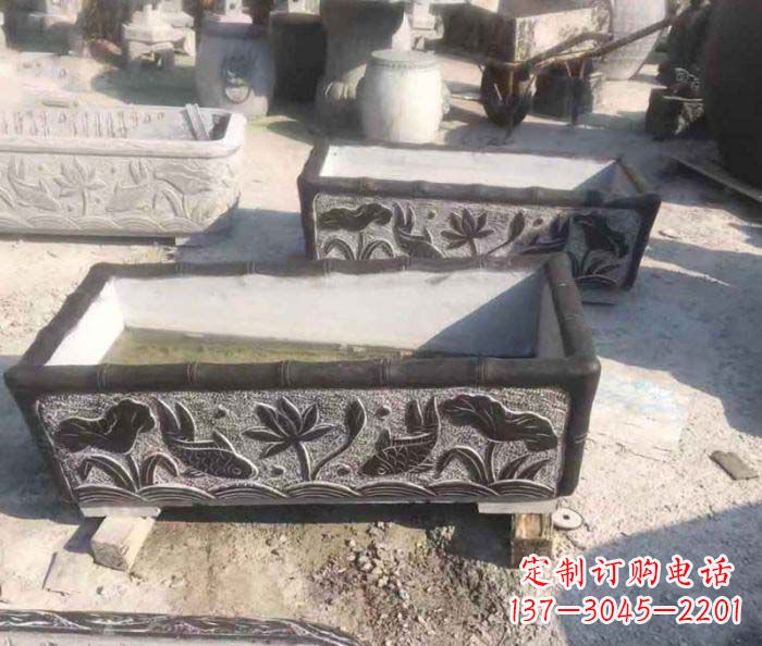 金华精美仿古石水缸雕塑