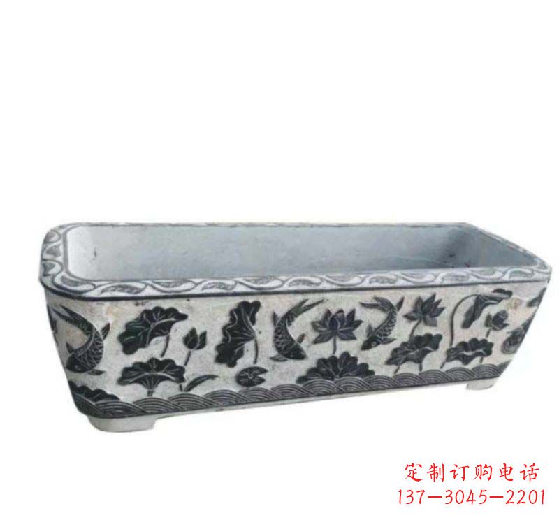 金华精美水缸石雕
