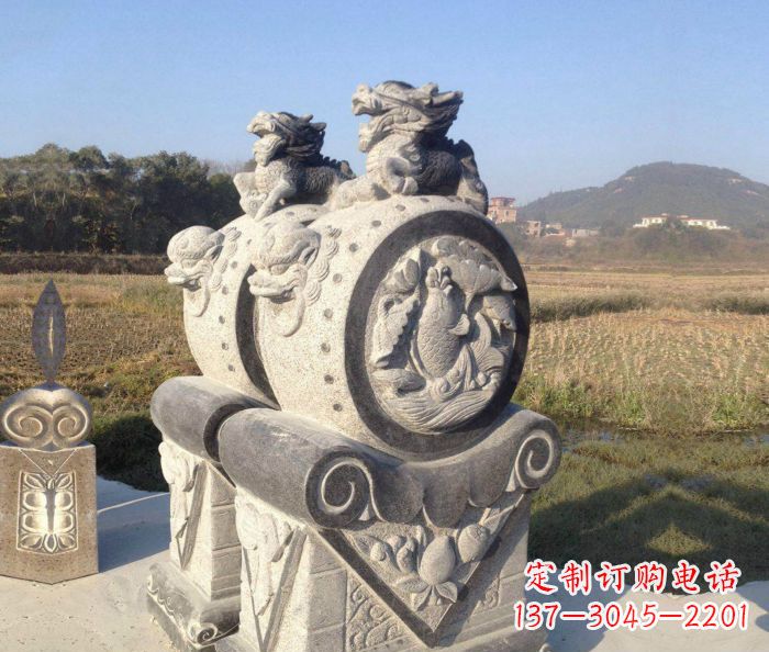 金华仿古抱鼓石镇宅石门墩 (4)