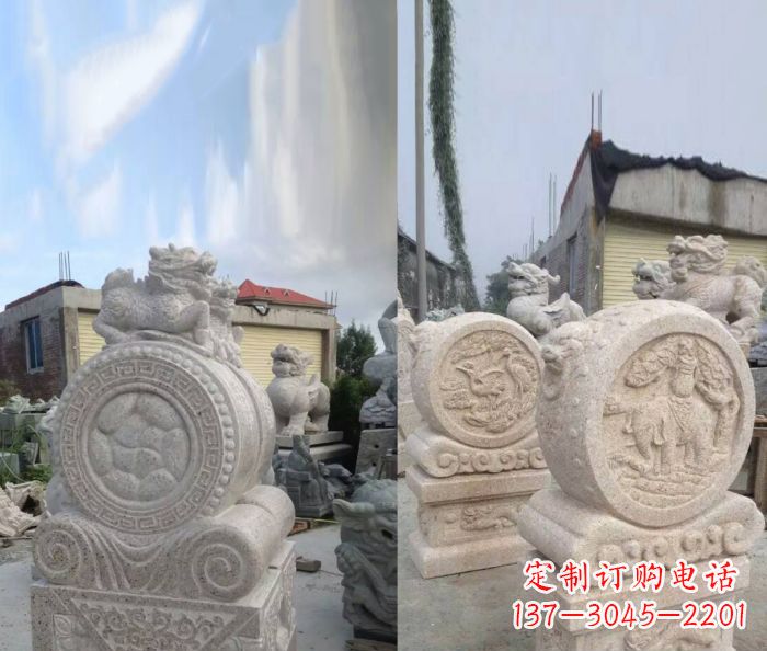 金华仿古抱鼓石镇宅石门墩 (2)
