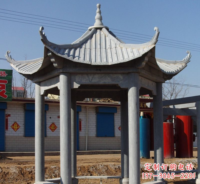 金华精美仿古石雕凉亭