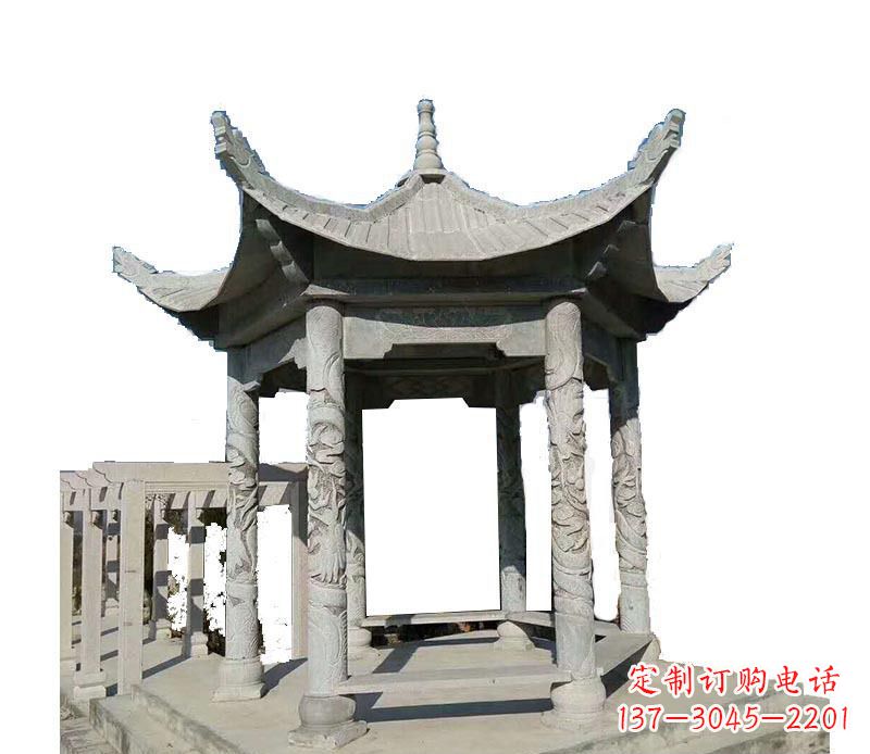 金华传统风格凉亭石雕