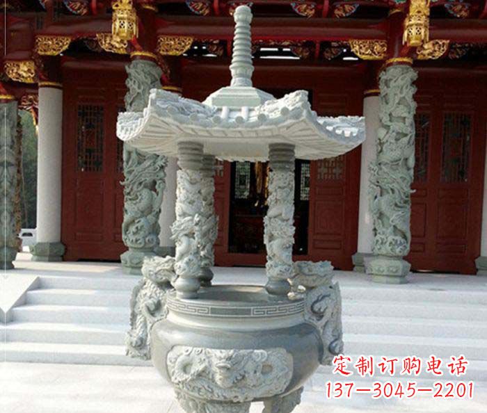 金华中国古典仿古龙浮雕香炉雕塑