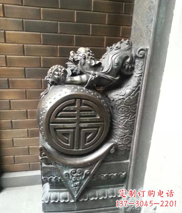 金华精美仿古门墩铜雕