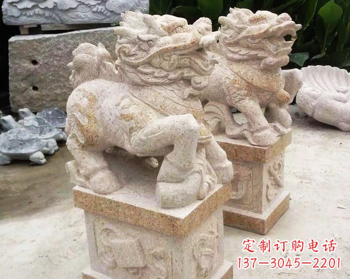 金华仿古麒麟门口石雕