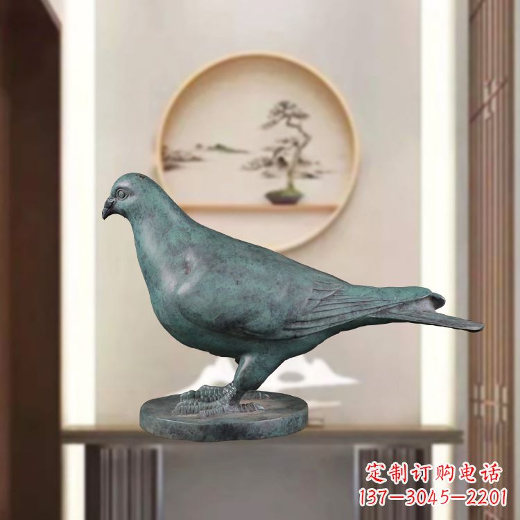 金华仿古青铜鸽子动物雕塑摆件