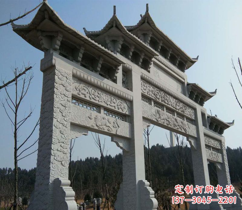 金华仿古牌坊石雕定制