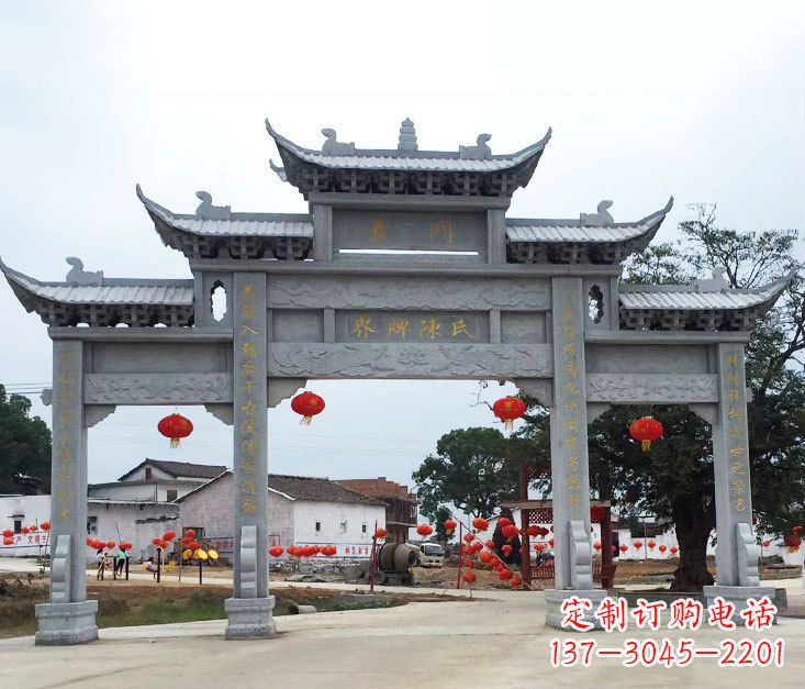 金华精美仿古牌坊石雕
