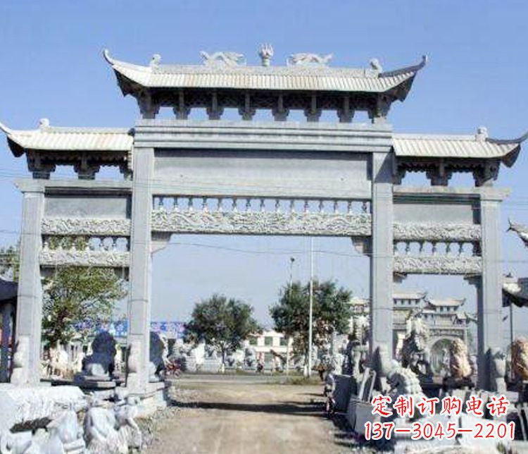 金华仿古牌坊石雕精美定制
