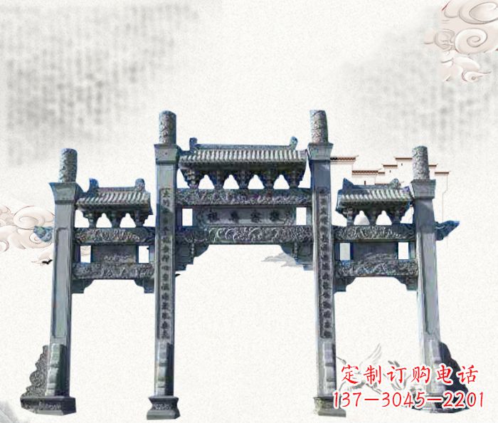 金华精美仿古牌坊雕塑
