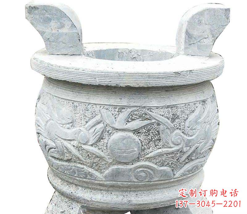 金华精美仿古三足香炉石雕